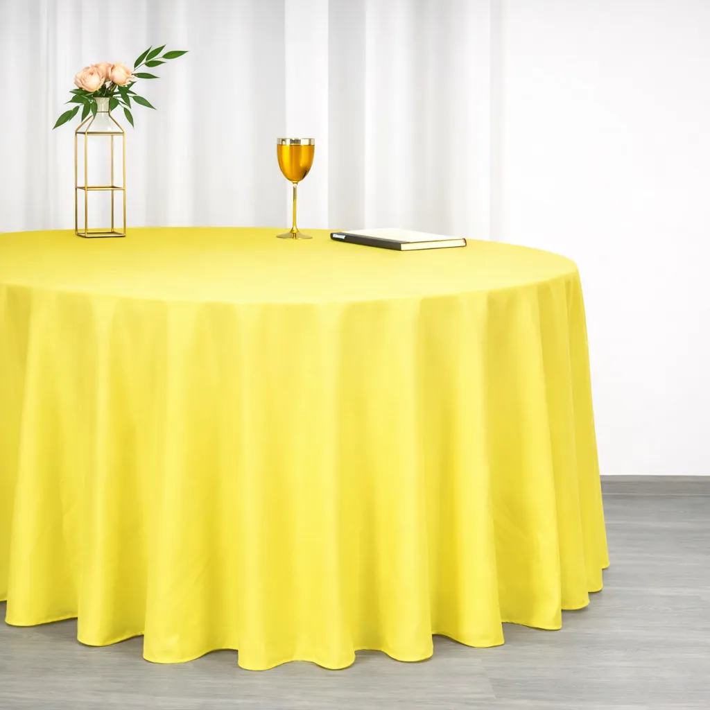 Basic Polyester - Yellow (120" Round)
