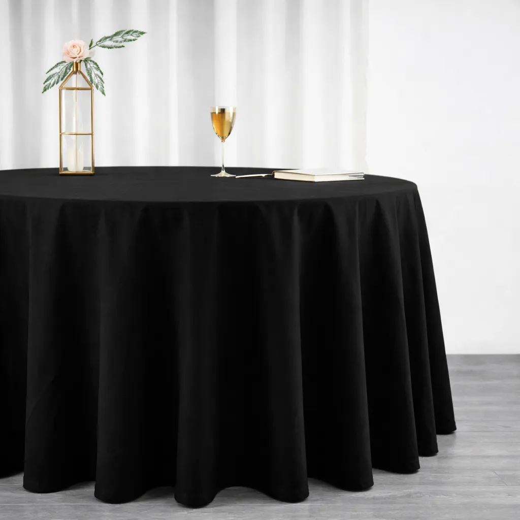 Basic Polyester - Black (120" Round)