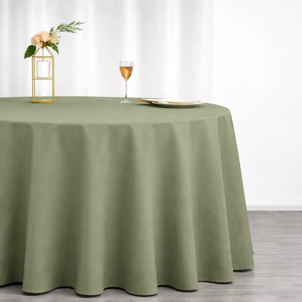 Basic Polyester - Dusty Sage Green (120" Round)