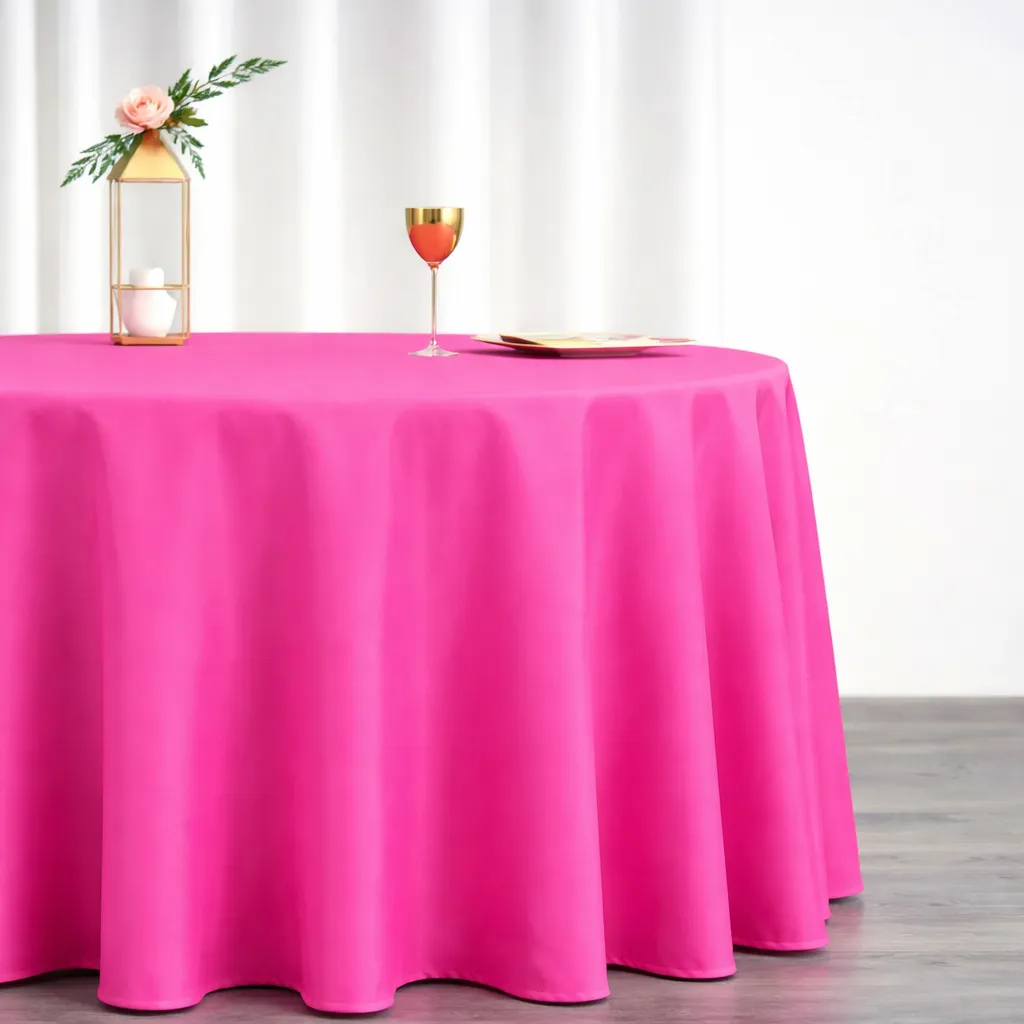 Premium Polyester - Fuchsia (120" Round)