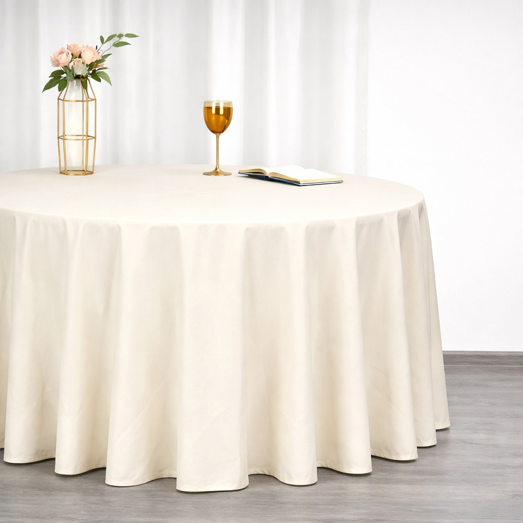 Premium Polyester - Ivory (120" Round)