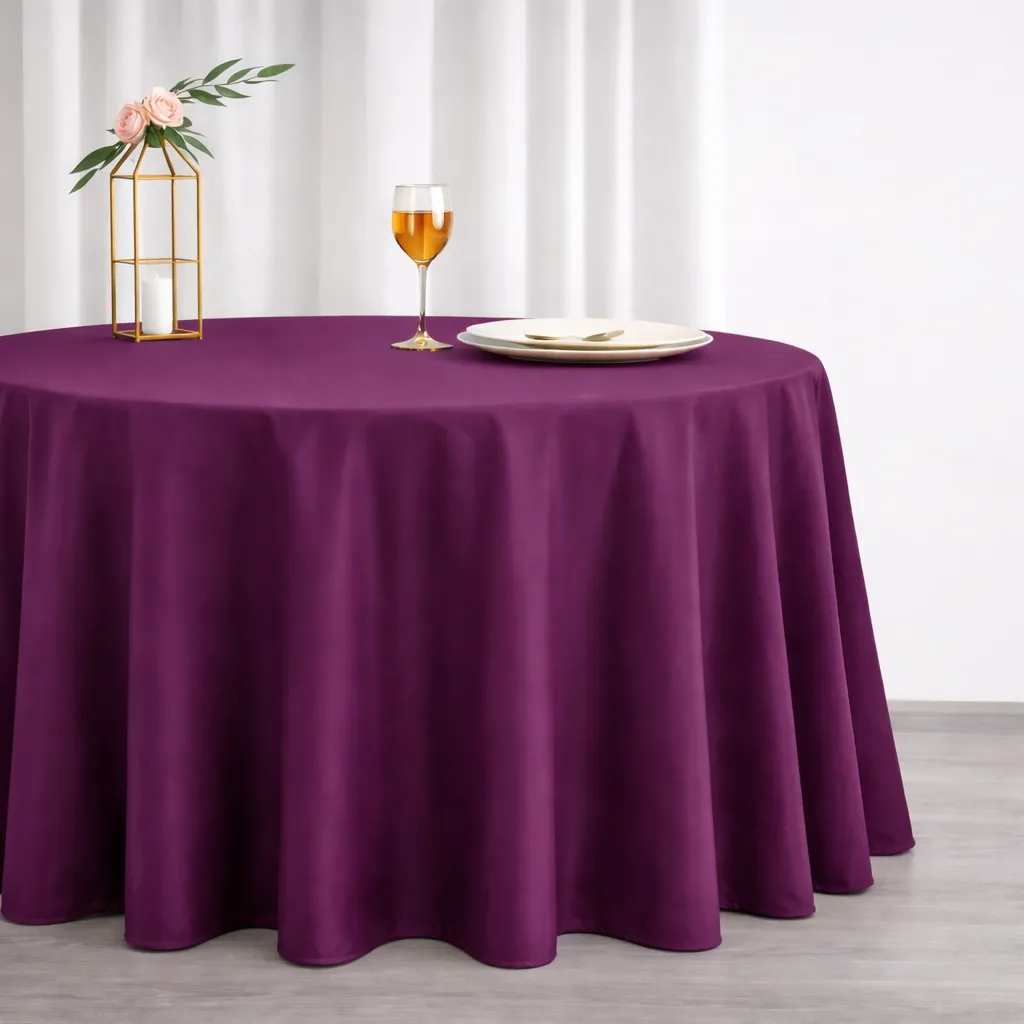 Premium Polyester - Plum (120" Round)