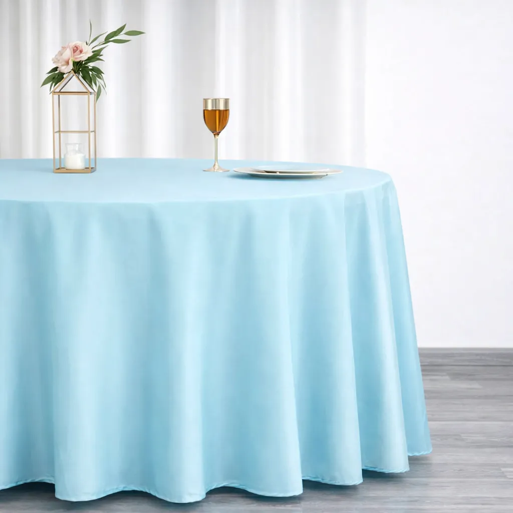 Premium Polyester - Powder Blue (120" Round)