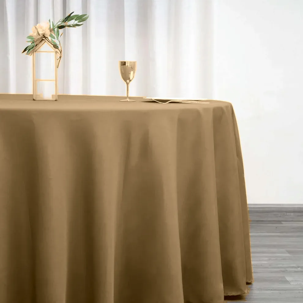 Premium Polyester - Taupe (120" Round)