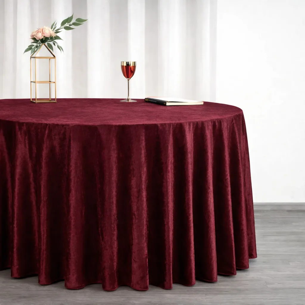 Velvet - Burgundy (120" Round)