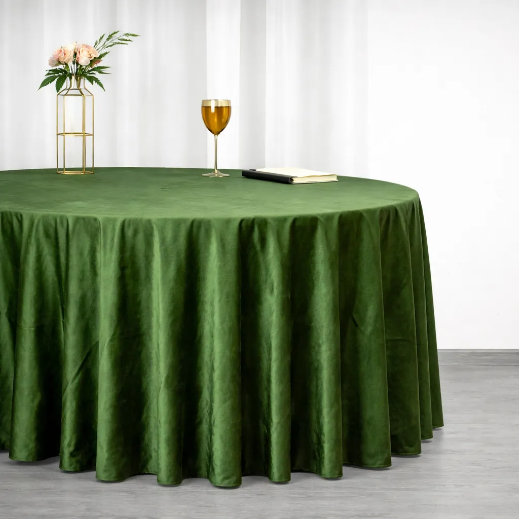 Velvet - Olive Green (120" Round)