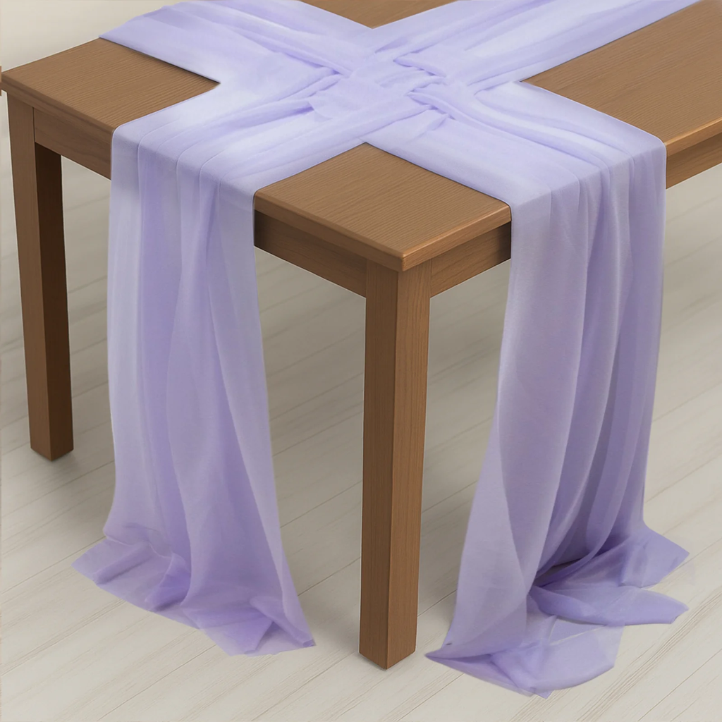 Chiffon Runner - Lilac (Table Runner (8" x 108"))