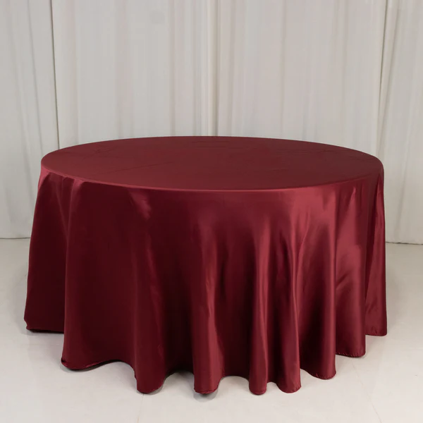 Matte Satin - Burgundy (120" Round)