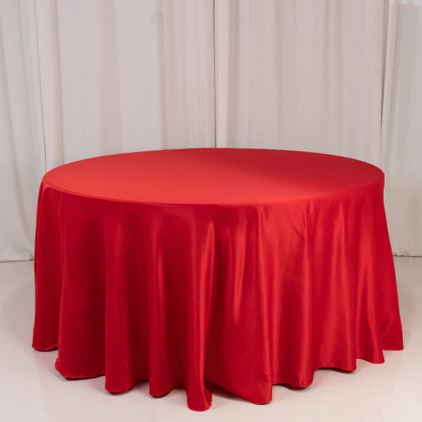 Matte Satin - Red (120" Round)