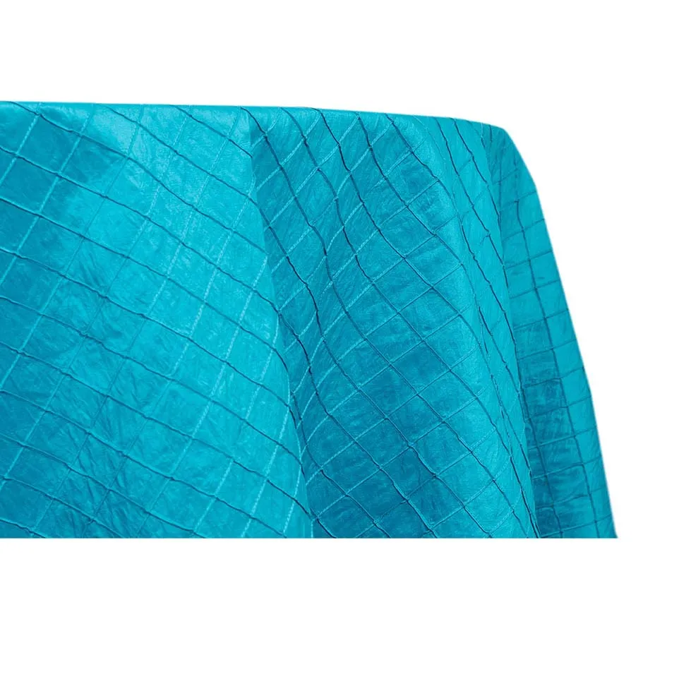 Pintuck - Teal Blue (120" Round)
