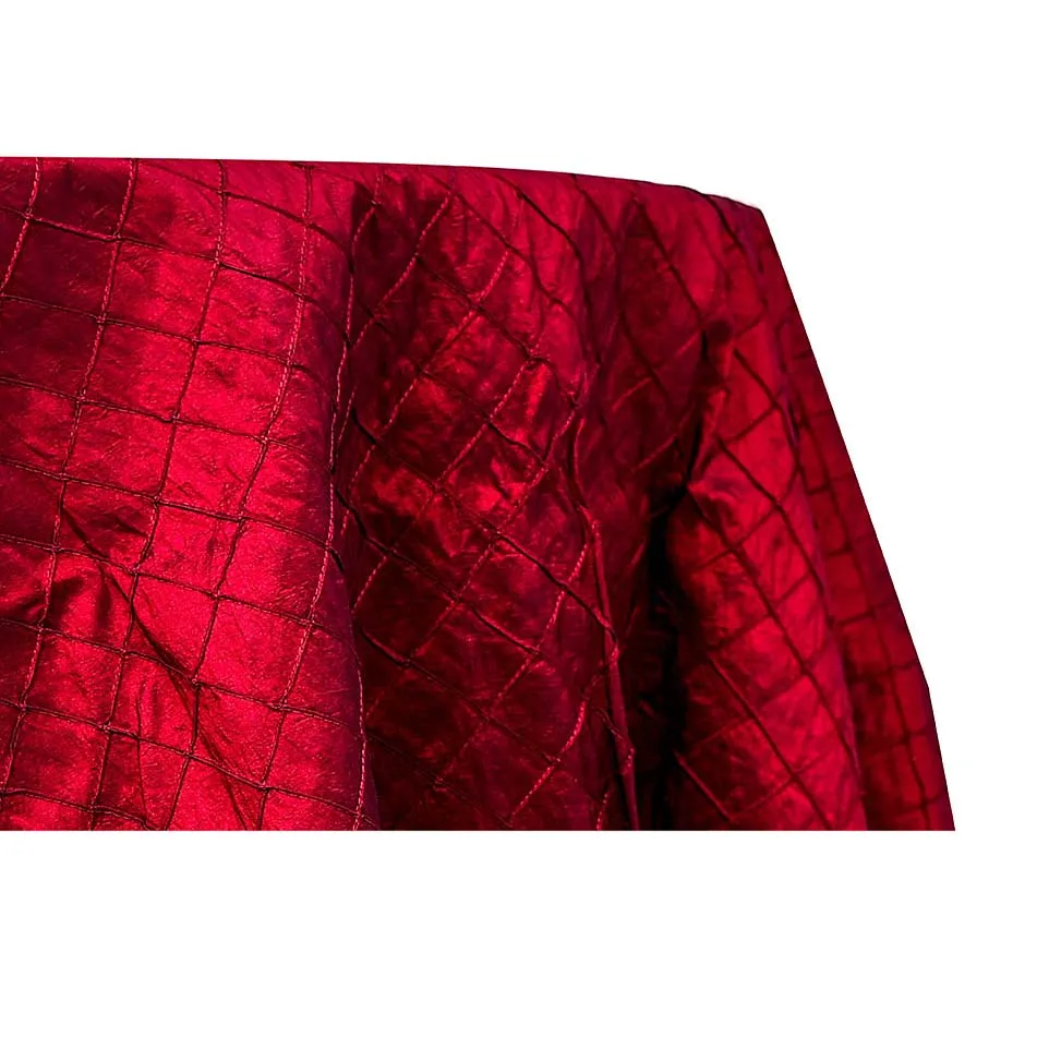 Pintuck - Burgundy (120" Round)