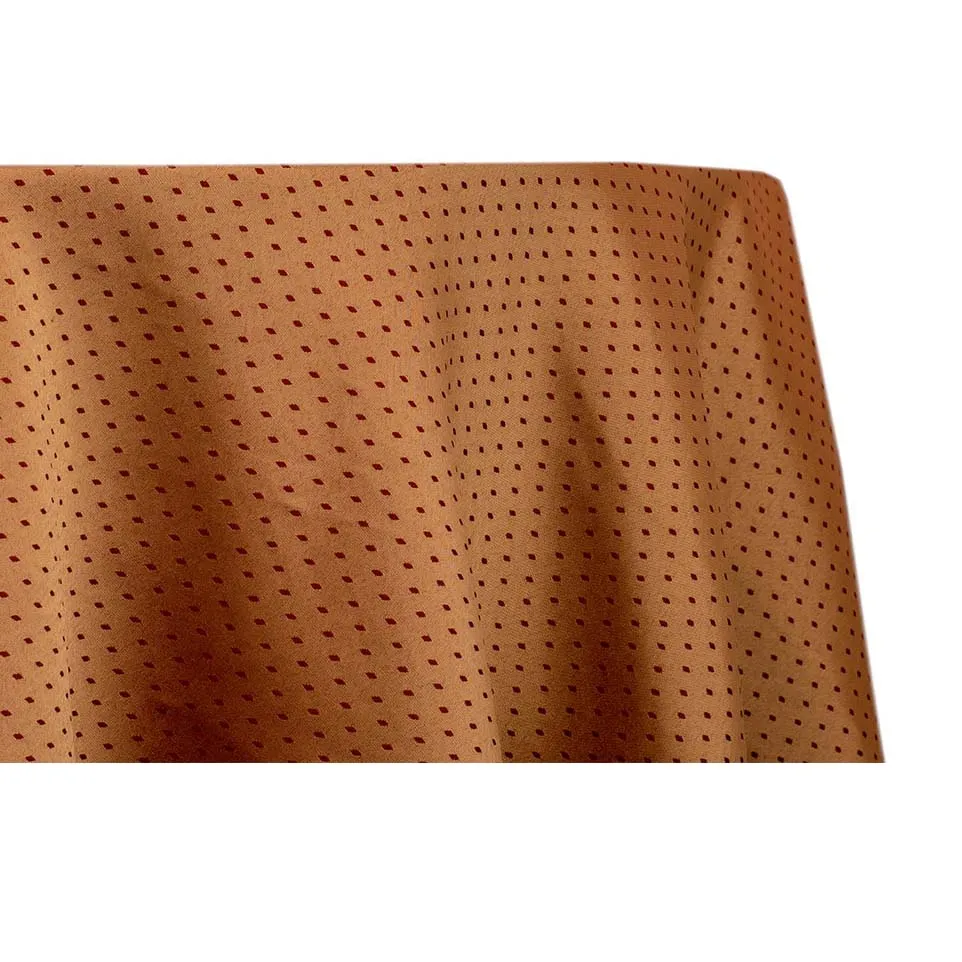 Brocade - Gold with Burgundy Diamonds