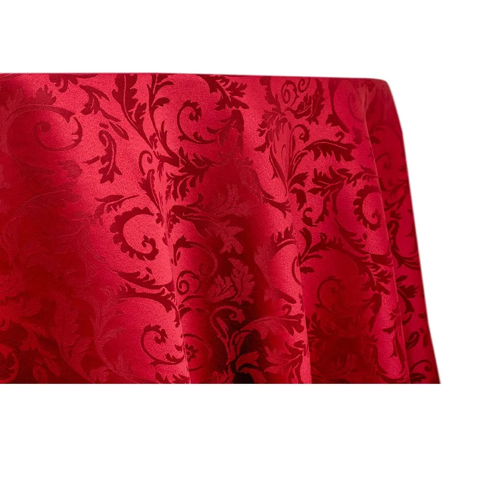 Premium Damask - Burgundy (120" Round)
