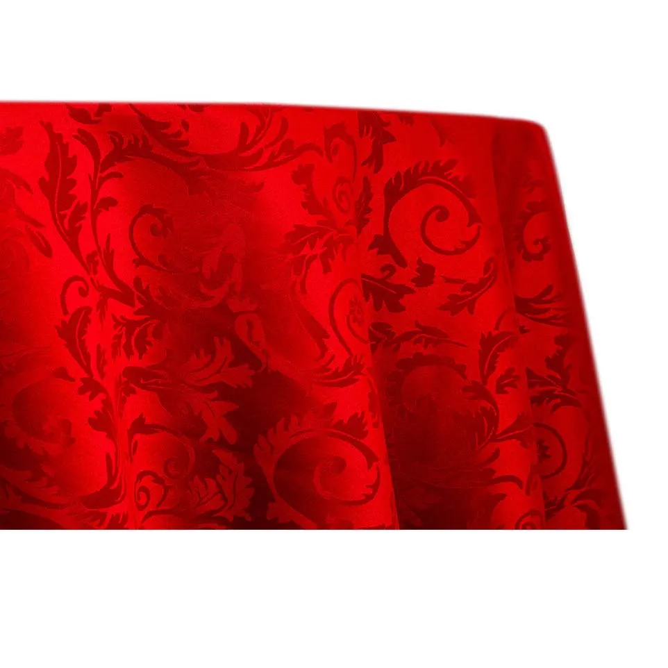 Premium Damask - Red (120" Round)