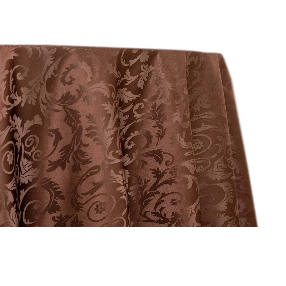 Premium Damask - Chocolate Brown (120" Round)