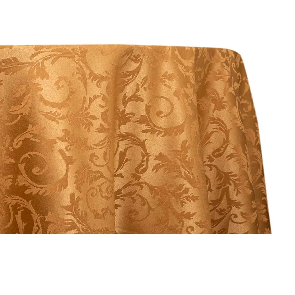 Premium Damask - Gold (120" Round)