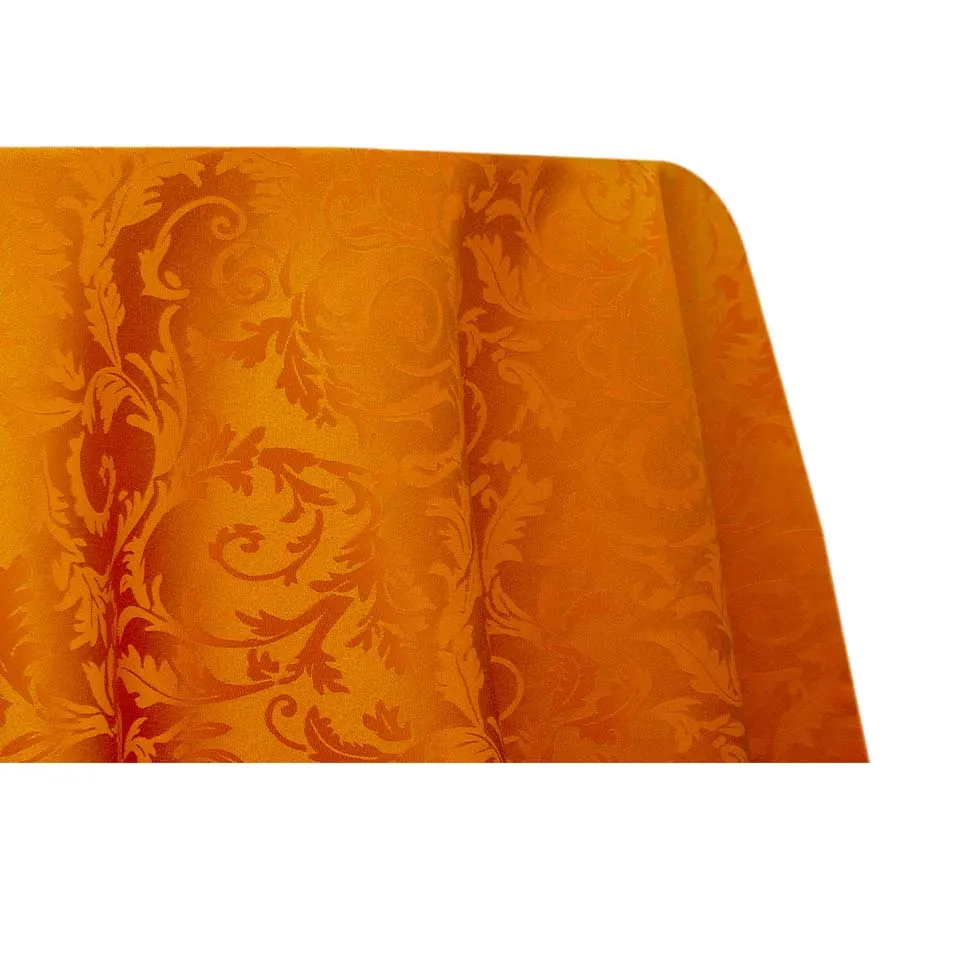 Premium Damask - Pumpkin Orange (120" Round)