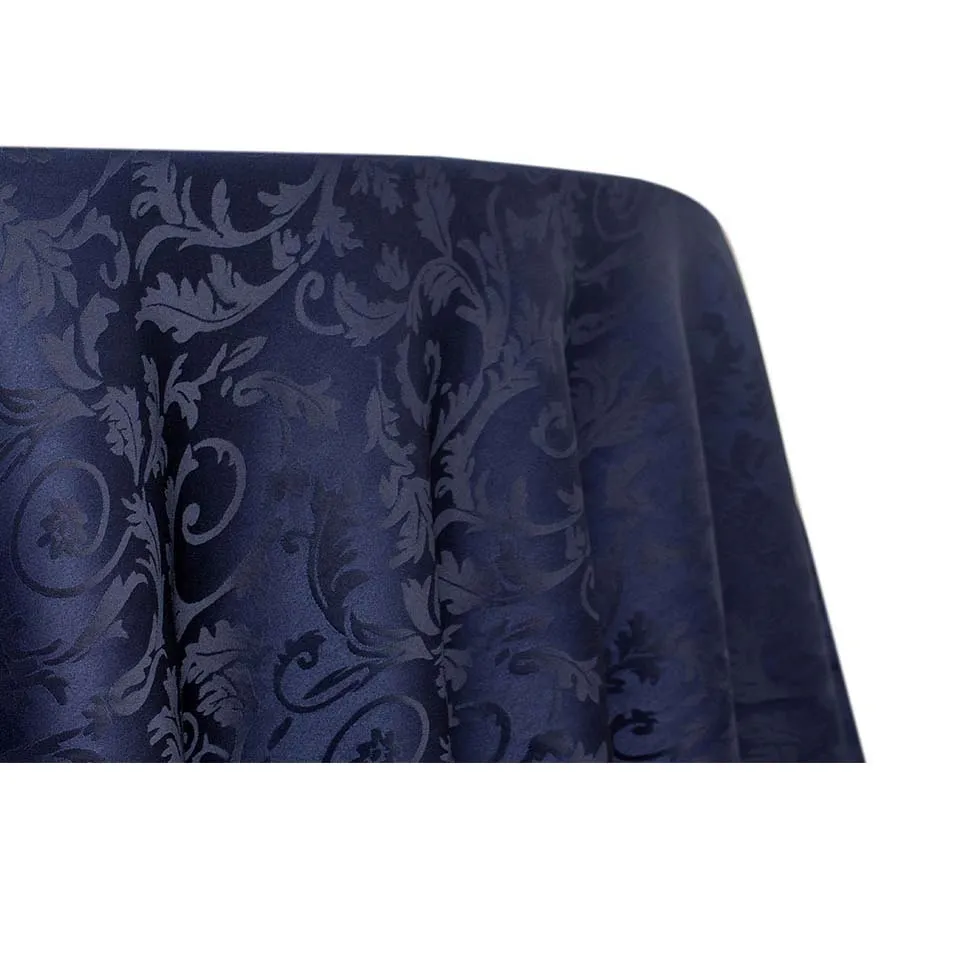 Premium Damask - Navy Blue (120" Round)
