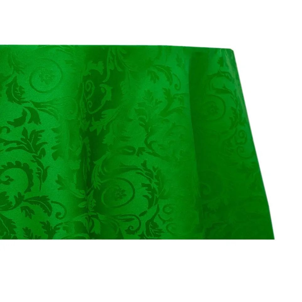 Premium Damask - Kelly Green (120" Round)