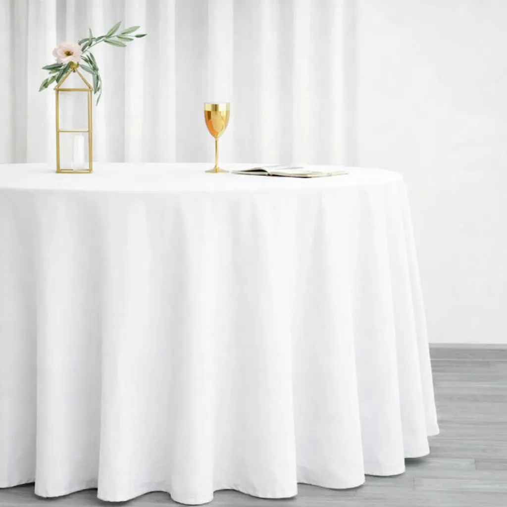 Basic Polyester - White (120" Round)