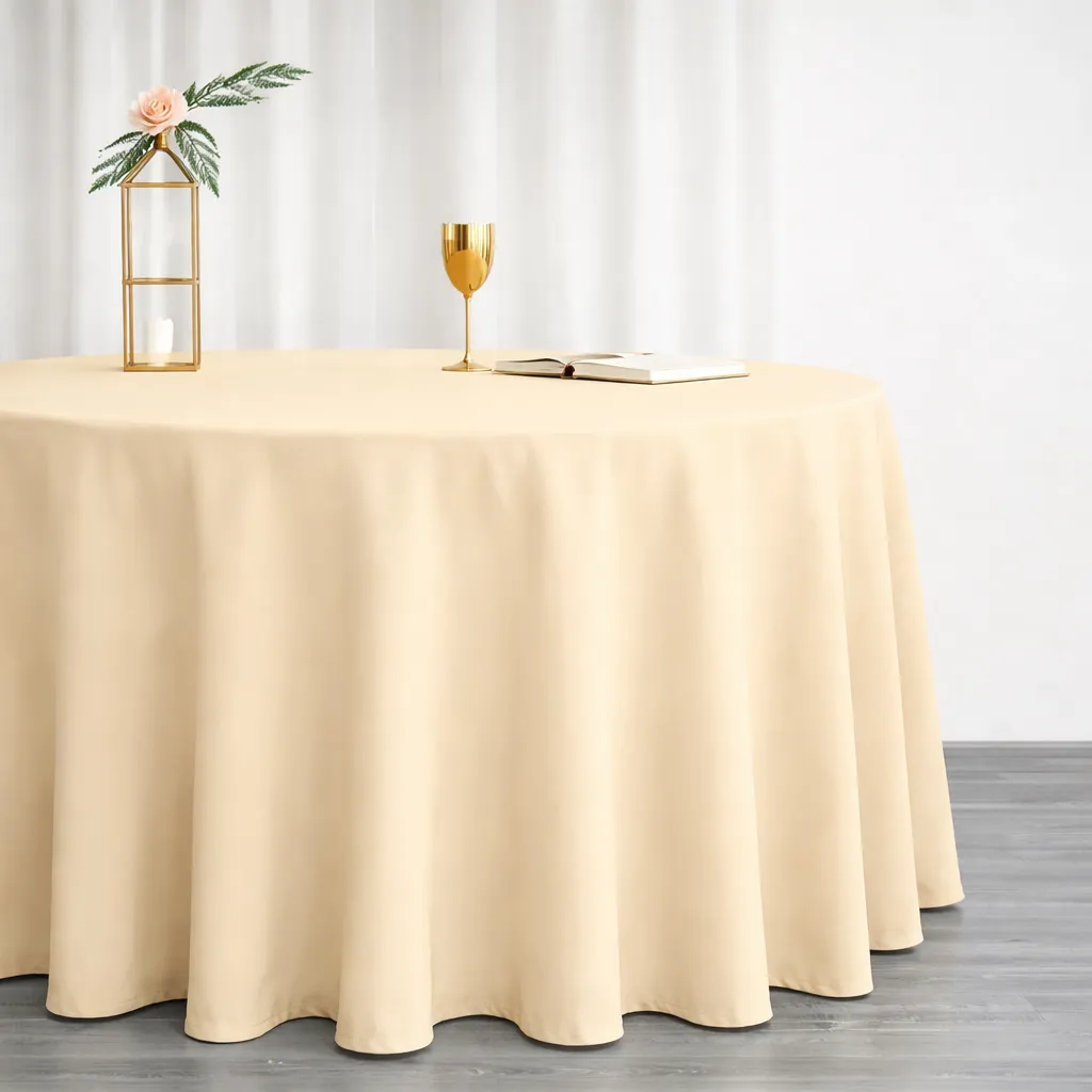 Basic Polyester - Beige (120" Round)