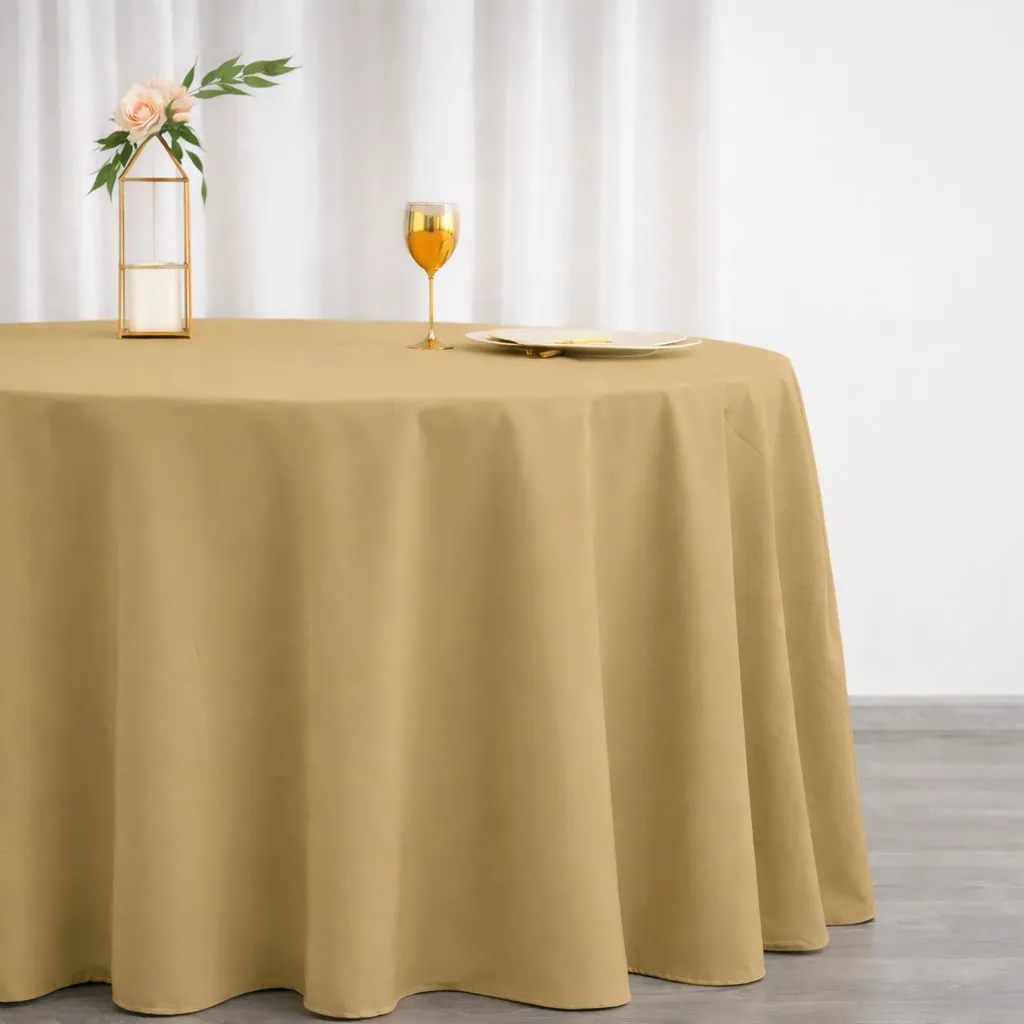 Basic Polyester - Champagne (120" Round)