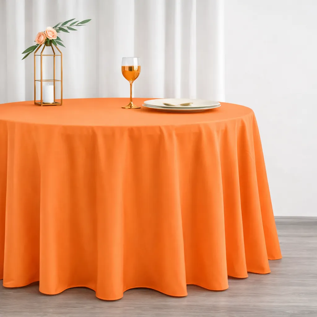 Basic Polyester - Orange (120" Round)