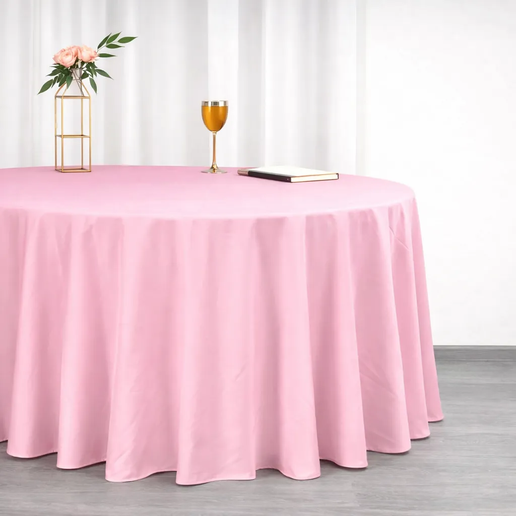 Basic Polyester - Pink (120" Round)