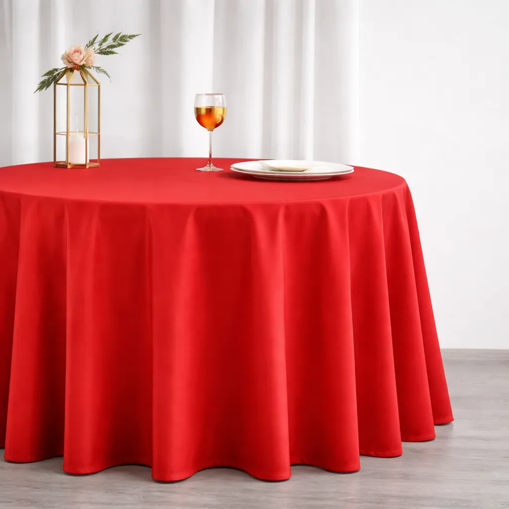 Basic Polyester - Red (120" Round)